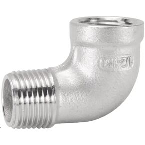 304 كوع من الفولاذ المقاوم للصدأ DN15 1/8 "1/4" 3/8 "1/2" 3/4 "1" 2 "BSPT ذكر أنثى للأنابيب والصمامات تجهيزات أنابيب المياه (F-M، 3/8") تجهيزات سباكة in Kuwait
