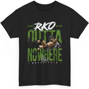 تي شيرت Randy Orton RKO Outta Nowhere Signed Tshirt Pro Wrestling Fans تي شيرت تي شيرت للرجال والنساء in Kuwait