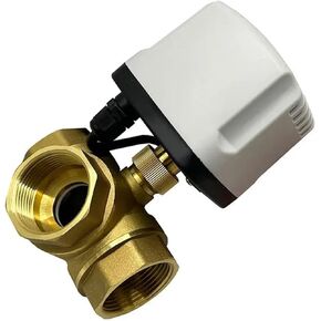 1/2 3/4 1 1-1/4 Inch Brass Motorized Ball Valve 3-Wire 2 Control T Type 3 Way 1Pcs(1",L TYPE_12VDC_CR02) in Kuwait