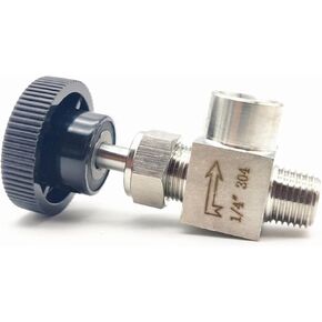 1/8 "1/4" 3/8 "1/2" ذكر إلى أنثى الموضوع الزاوية اليمنى نوع صمام الكرة الأرضية 304 إبرة الفولاذ المقاوم للصدأ (0.5 بوصة) in Kuwait