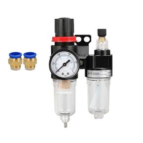 Pneumatic air Source Processor AFC2000 AFR2000 1/4 Thread air Compressor Oil-Water Separator Filter Regulator steam Trap(Ordinary AFR2000,Gas Source 4mm) in Saudi Arabia