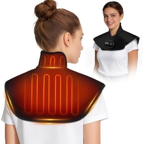 Cordless Neck and Shoulder Heating Pad, Weighted Rechargeable Heat Neck and Shoulder Wrap, Cordless Neck Heating Pad Built in 8.4V 4000mAh Battery in Saudi Arabia