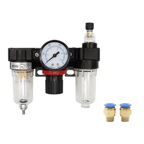 AC2000-02 1/4" Pressure Regulator Gauge Air Compressor Filter Oil Moisture Separator for Water Filter Dehumidifier(BT 12mm Fitting) in Saudi Arabia