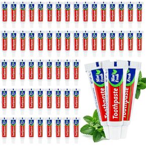 30 Tubes Bulk Travel Size Mini Toothpaste, 0.176oz Disposable Mint Flavor Pocket Teeth Paste Small Essential Toothpaste for Travel, Home/Hotel/Guests/Charity/Homeless/Camping Oral Care (Single Use) in Saudi Arabia