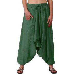 Whitewhale Mens Women Cotton Stripe Aladdin Loose Baggy Boho Hippie Harem Pants in Saudi Arabia