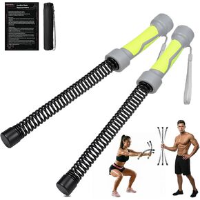 3-in-1 Ropeless Battle Ropes for Home Gym, Heavy Weighted Cordless Battle Rope Sticks (2.86lbs Each), Convertible Power Twister & Vibration Bar, Portable Workout Exercise Equipment for Cardio Training in Saudi Arabia