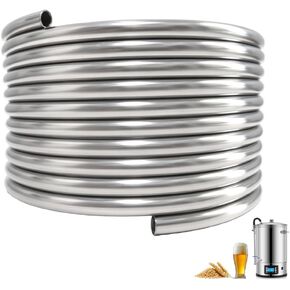 1/2" x 25Ft 304 Stainless Steel Tubing Coil, Food Grade Welded Immersion Wort Chiller Tube for Home Beer Brewing, Ice Bath Cooling, and DIY Projects in Saudi Arabia