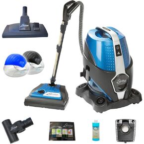 Sirena Bagless Vacuum Cleaner Premium Pack - Water Filtration Vacuum - Bonus 2 Twister Air Purifier, HEPA Filter and Turbo Brush - Wet Dry Vacuum - Hardwood Floor Sweeper and Pet Hair Cleaner in Saudi Arabia