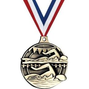 ميداليات السباحة من Crown Awards - 2 بوصة من Gold Swim Lanes Medals Prime in Kuwait