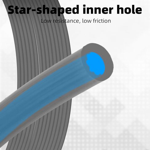 Star-Shaped PTFE Tube for Bambu Lab, 4m/13ft Premium Pipe Low Resistance & Friction PTFE Tubing High Temp 260°C Inner Channel 3D Printer Accessories Compatible with Bambu Lab P1/X1/A1 in Saudi Arabia