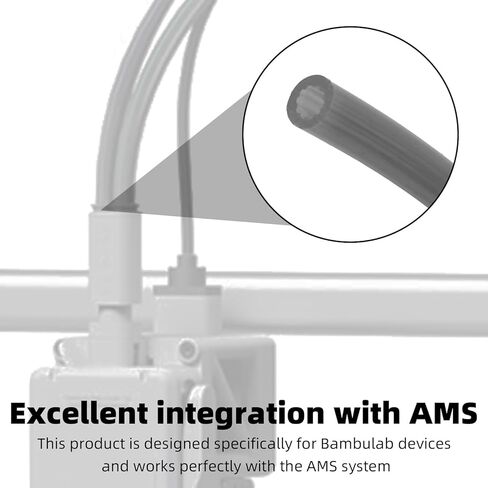 Star-Shaped PTFE Tube for Bambu Lab, 4m/13ft Premium Pipe Low Resistance & Friction PTFE Tubing High Temp 260°C Inner Channel 3D Printer Accessories Compatible with Bambu Lab P1/X1/A1 in Saudi Arabia