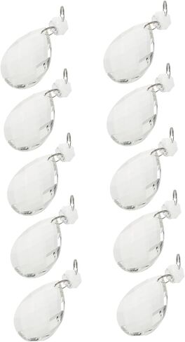 Gadpiparty 10Pcs Crystal Hanging Pendants for DIY Decor Smooth Shiny Chandelier Accessories for Home Garden Windows and Wedding Decorations in Saudi Arabia