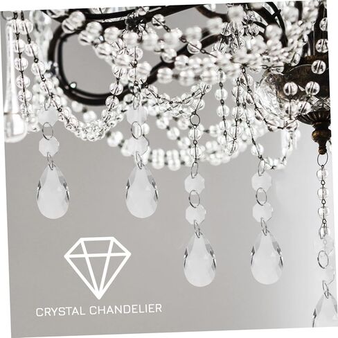 UKCOCO 16pcs Crystal Pendant Elegant Hanging Ornaments for Ceiling Light Decor High Grade Crystals for Chandelier Beautiful Indoor Home Accent for Friends and Family in Saudi Arabia