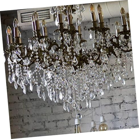 Tofficu 10Pcs Transparent Crystal Pendants for Chandelier Decoration Prisms for Wedding and Home Decor Durable Hanging Ornaments for Various Uses in Saudi Arabia