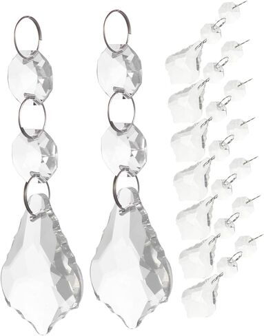 Operitacx 10Pcs Crystal Chandelier Pendants Sparkling Transparent Prisms for Hanging Decorations Elegant Light Accessories for Home and in Saudi Arabia