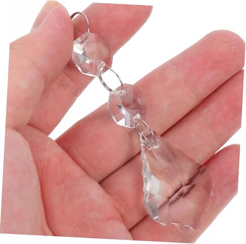 Operitacx 10Pcs Crystal Chandelier Pendants Sparkling Transparent Prisms for Hanging Decorations Elegant Light Accessories for Home and in Saudi Arabia