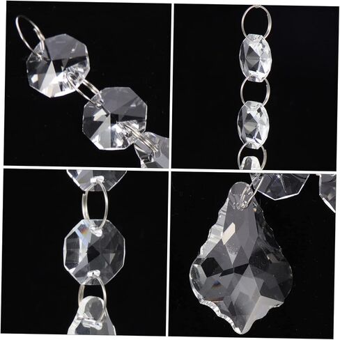 Operitacx 10Pcs Crystal Chandelier Pendants Sparkling Transparent Prisms for Hanging Decorations Elegant Light Accessories for Home and in Saudi Arabia