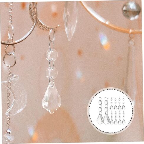 Operitacx 10Pcs Crystal Chandelier Pendants Sparkling Transparent Prisms for Hanging Decorations Elegant Light Accessories for Home and in Saudi Arabia
