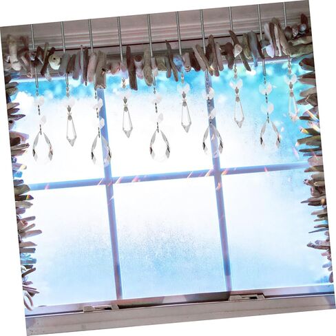 Kisangel 48 Pcs Crystal Hanging Pendant Accessories for Chandeliers Wedding Decor Lamp Replacement Parts Chandelier Crystals Easy to Install in Saudi Arabia