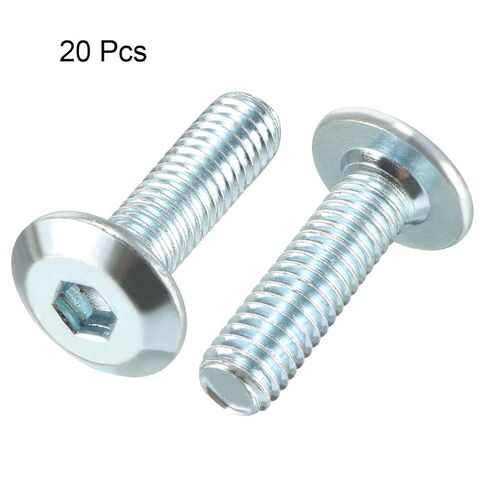مسامير أثاث M6x20mm براغي مقبس سداسي الشكل مطلية بالزنك 20 قطعة in Saudi Arabia