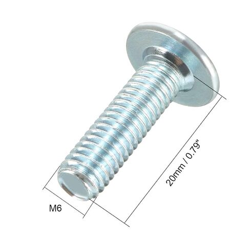 مسامير أثاث M6x20mm براغي مقبس سداسي الشكل مطلية بالزنك 20 قطعة in Saudi Arabia