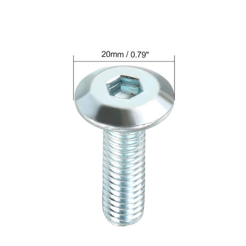 مسامير أثاث M6x20mm براغي مقبس سداسي الشكل مطلية بالزنك 20 قطعة in Saudi Arabia