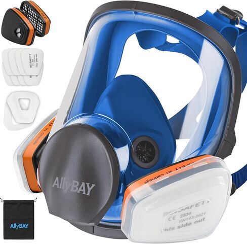 Reusable Respirator Mask with A1 & P2 Filters for Dust,Gas,Painting, Woodworking, Sanding, Construction,Clearning in Saudi Arabia