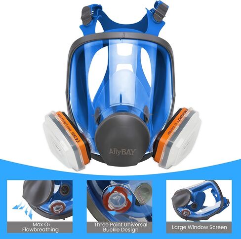 Reusable Respirator Mask with A1 & P2 Filters for Dust,Gas,Painting, Woodworking, Sanding, Construction,Clearning in Saudi Arabia