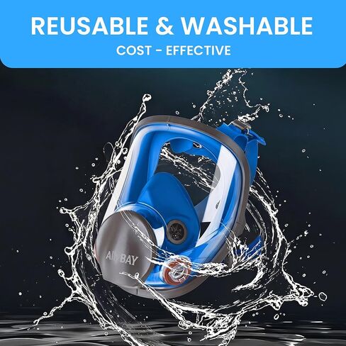 Reusable Respirator Mask with A1 & P2 Filters for Dust,Gas,Painting, Woodworking, Sanding, Construction,Clearning in Saudi Arabia