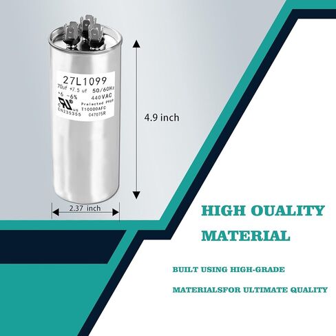 P291-7074R 27L1099 مكثف 70 + 7.5 فائق التوهج 440VAC يساعد المحرك على بدء التشغيل بشكل ثابت ومقاوم للانفجار in Kuwait