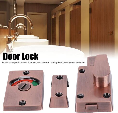 Free Busy Bathroom Lock, Bathroom Door Lock Partition Door Lock with Handle Privacy Indicator Locker Lock for Public Bathroom in Saudi Arabia