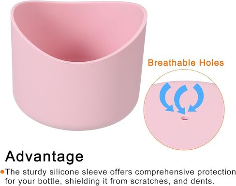 2pcs 6.5cm Protective Silicone Boot Sleeve for 12-24 oz, Water Bottle Bottom Silicone Anti-Slip Sleeve Cover, Irregular Shape Cup Accessories, Pink in Saudi Arabia