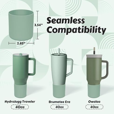 حذاء عالي الجودة من السيليكون متوافق مع Hydrojug Traveler/Brumatee Era/Owalaa 40oz، غطاء سفلي واقٍ مضاد للانزلاق ومضاد للانبعاج، خالٍ من مادة BPA in Kuwait