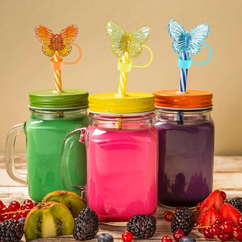 Butterfly Straw Topper Stanley Straw Cover Cap Silicone Straw Cover Butterfly Straw Protector Cover for Stanley 40 30oz Bottle Stanley Cup Bling Accessories in Saudi Arabia