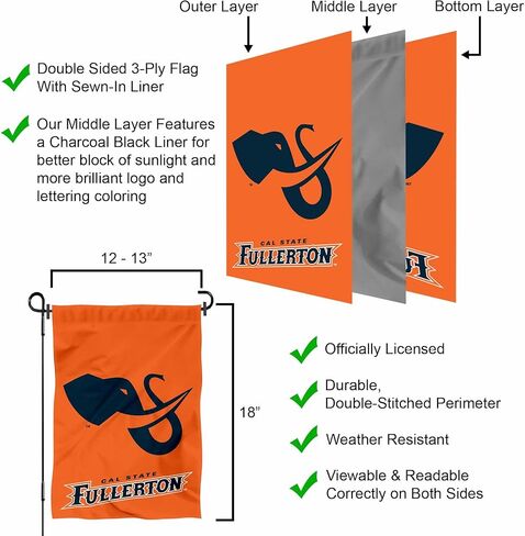 لافتة علم للحديقة تحمل شعار Cal State Fullerton Titans in Saudi Arabia