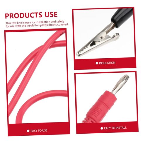 Cabilock Alligator Clip Test Leads for Multimeters Insulated Electrical Testing Wires and Flexible for Digital Circuitry Tracing and Checking Compatible with Power Supplies in Saudi Arabia