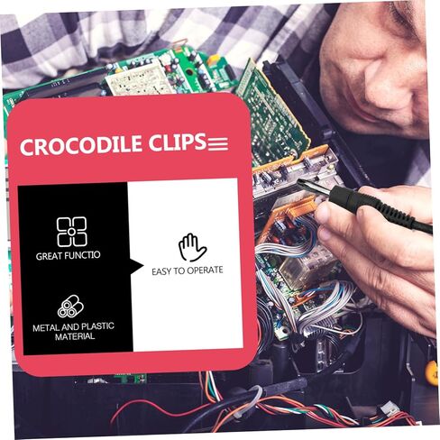 Cabilock Alligator Clip Test Leads for Multimeters Insulated Electrical Testing Wires and Flexible for Digital Circuitry Tracing and Checking Compatible with Power Supplies in Saudi Arabia