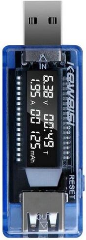 USB Voltmeter Ammeter 3-20V Accessories Blue Capacity Tester Electrical Blue in Saudi Arabia