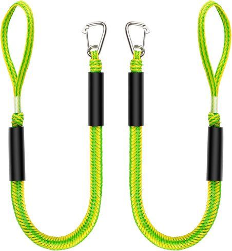 Botepon Marine Bungee Dock Lines, Boat Dock Rope, Jet Ski Accessories with Stainless Clip for for Jet Ski, SeaDoo, Yamaha WaveRunner, Kayak, Pontoon Boat, Dinghy (4 Feet) in Saudi Arabia