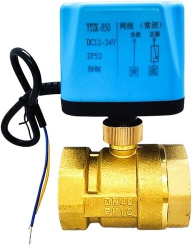 1-1/2 Inch Motorized Ball Valve AC220V DC12V DC24V 2-wire Brass Electric Ball Valve Normally Closed 1Pcs(220VAC_NORMALLY OPEN) in Saudi Arabia