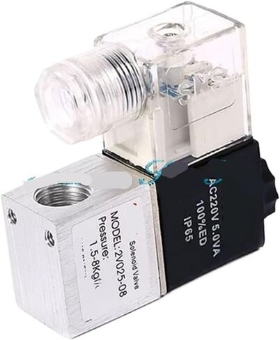 2V025-08 Pneumatic Valve 1/4 Inch 2 Position 2 Way Solenoid Valve Air Valve DC 12V 24V AC 220V 0-1Mpa 1Pcs(SNS DC12) in Saudi Arabia