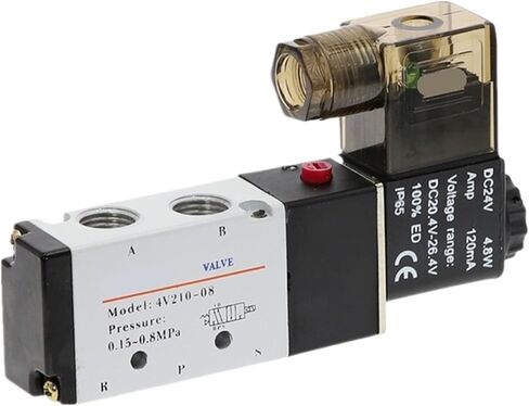 5Way 2 Position Electric Solenoid Valve 4V210-08 1/4 Inch Port Size DC12V 24V AC110V 220V Pneumatic Parts Air Control Valve 1Pcs(DC12V) in Saudi Arabia