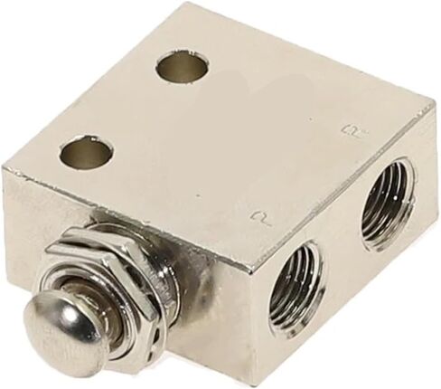 TAC2-31P Air Pneumatic 1/8 Inch 2 Position 3 Way Reset Push Button Switch Mechanical Valve 1Pcs(TAC2-31P) in Saudi Arabia