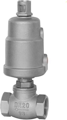 3/4 Inch 304 Stainless Steel T-type Pneumatic Thread Globe Valve For Neutral Gas Air 1Pcs(Double acting) in Saudi Arabia