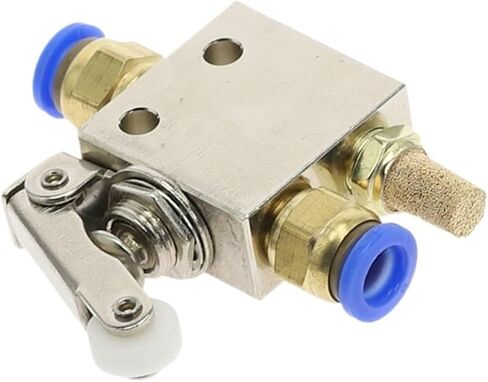 TAC2-31P Exhaust Valve 2 Position 3 Way Roller Lever Mechanical Valve Pneumatic Valve Switch 1/8 Inch Female Thread Fittings Muffler 1Pcs(TAC2-31P-PC6MM) in Saudi Arabia