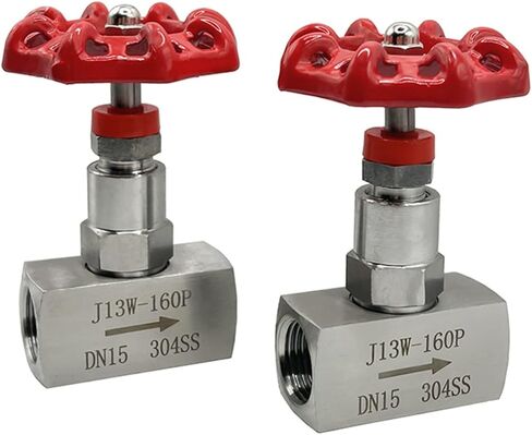 1 قطعة الفولاذ المقاوم للصدأ ارتفاع ضغط إبرة صمام الكرة الأرضية J13-160P 1/4 "3/8" 1/2 "أنثى الموضوع (0.5 بوصة) in Kuwait