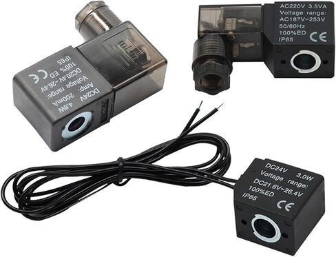 هوائي الملف اللولبي صمام لفائف الكهربائية 4V210 3V210 DC12V DC24V AC110V AC220V 1 قطعة (Led لفائف 110 ، DC24V) in Saudi Arabia