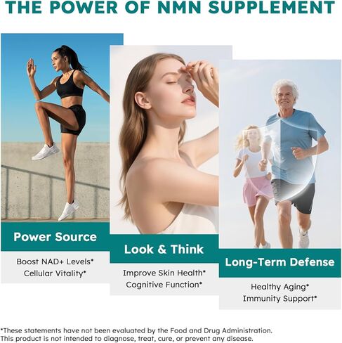 NMN Supplement Liquid Drops، 4 في 1 NMN Beta 1000mg w. كيرسيتين TMG ريسفيراترول للطاقة المضادة للشيخوخة ودعم المناعة، بديل NMNH عالي الامتصاص للنساء والرجال in Kuwait
