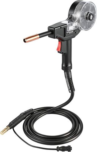 VEVOR 130Amp Spool Gun with 10FT Cable, Replacement for Lincoln Magnum 100SG K2532-1 - with 11PCS Mig Welding Contact Tips, ER4043 0.035" Aluminum Mig Welding Wire & Toolbox in Saudi Arabia