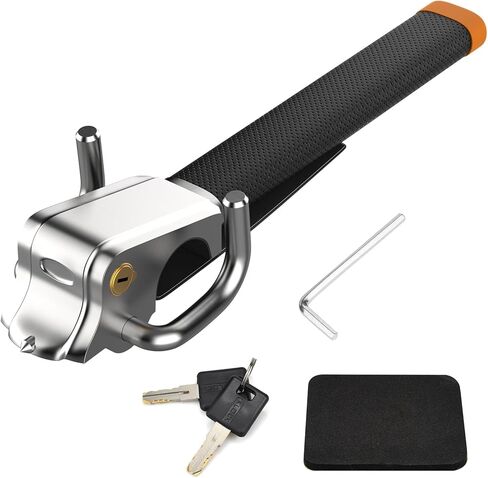 Steering Wheel Lock with Alarm Airbag Lock Anti-Theft Heavy Duty Car Lock Car Device Car Security Theft Prevention Compatible for Vehicle Truck Van SUV in Saudi Arabia